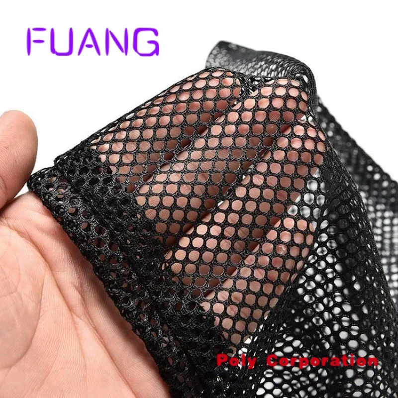 Custom  Durable Black Nylon Mesh Packing Bag/Mesh Pouch Small Drawstring Mesh Gift Bag