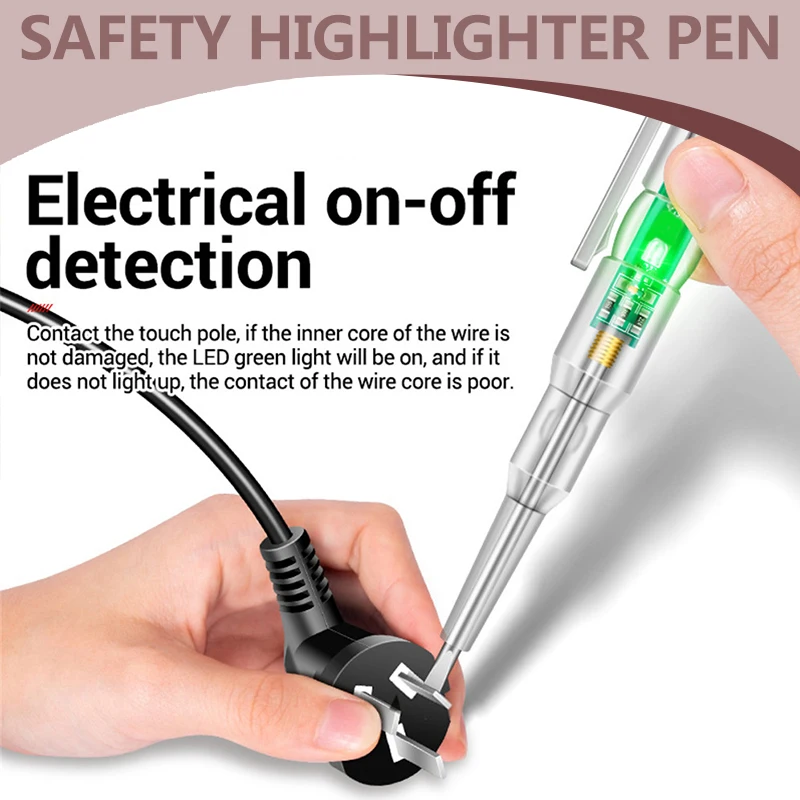 1/2/3pcs Intelligent Voltage Tester Pen 24/70-250V Induction Power Detector Pen Electric Indicator Screwdriver Indicator Tools