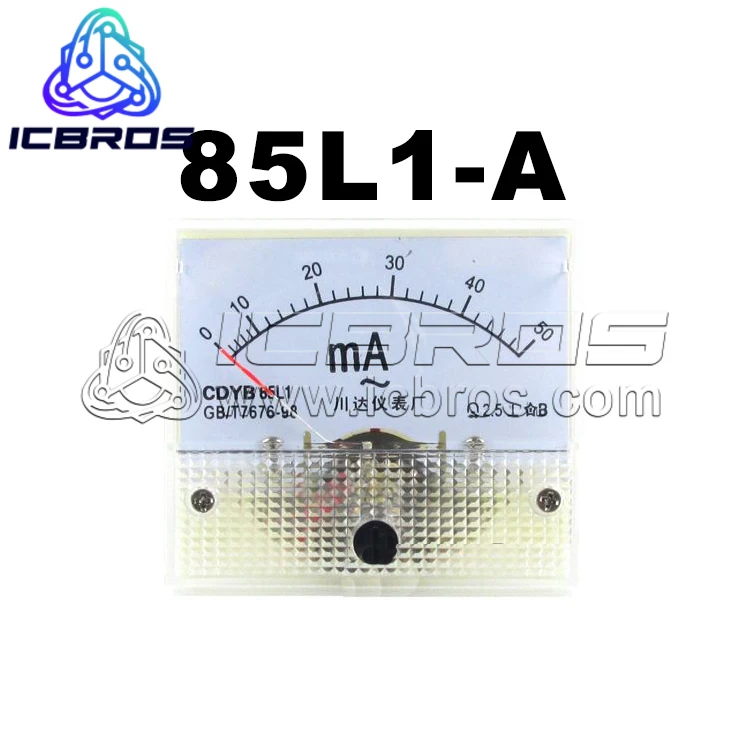 85L1-A Pointer Type AC MilliaMpere Ammeter 50mA, 100mA, 200mA, 300mA, And 500mA