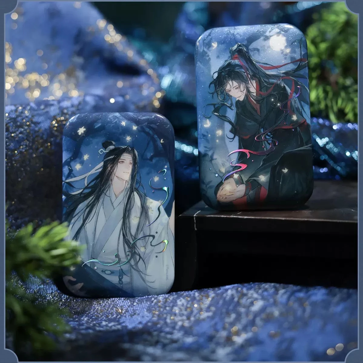 Grandmaster of Demonic Cultivation LanWangJi WeiWuXian Coloured Paper Postcard Standing Sign Cosplay Official Legal Copy Anime