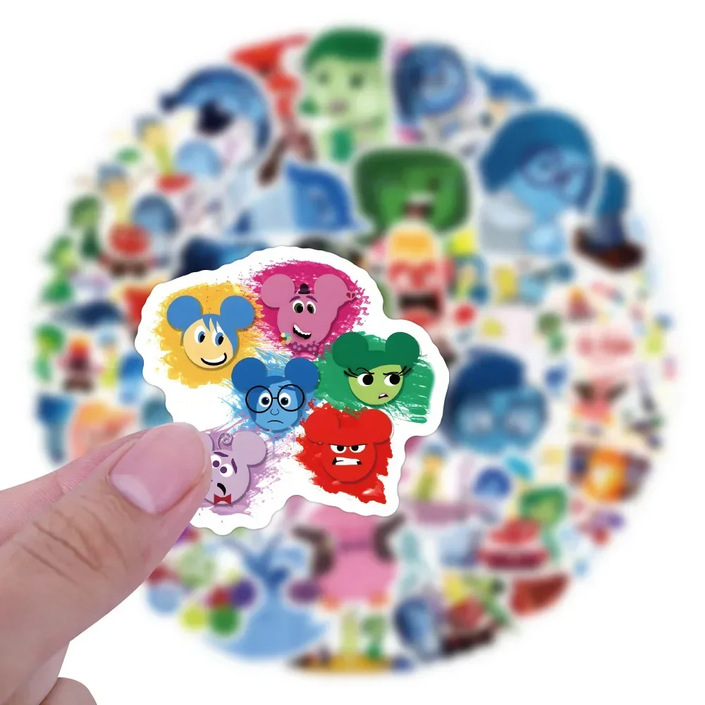 60 Stuks Disney Binnenstebuiten 2 Stickers Kid Sticker Cartoon Skateboard Koelkast Graffiti Koffer Telefoon Notebook Sticker Kid Party Cadeau