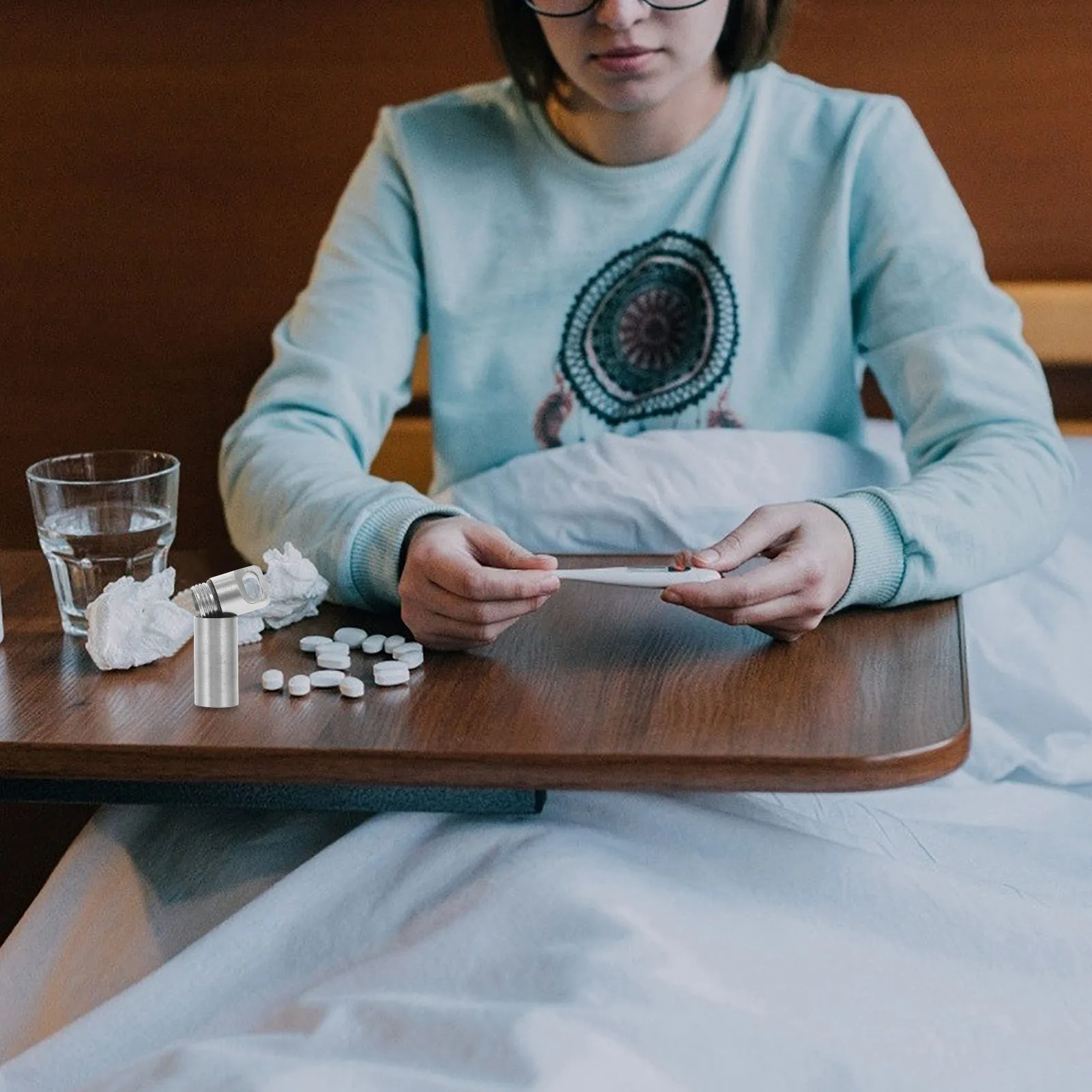 

Stainless Steel Sealed Pill Container Waterproof Camping Medicine Organizer Portable Capsule Storage Case Outdoor