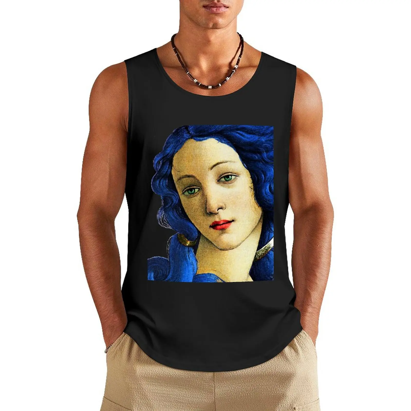

Birth Of Venus In Blue Tank Top t-shirt for men gym t-shirt for man men clothing