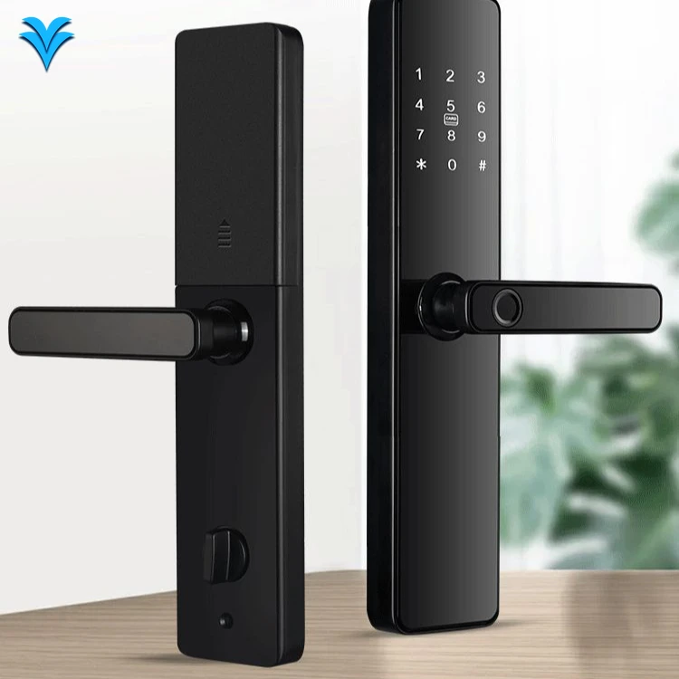 

QLEUNG Smart locks S819 tuya ttlock app control unlocking with fingerprint password card and Key digital wifi door Lock