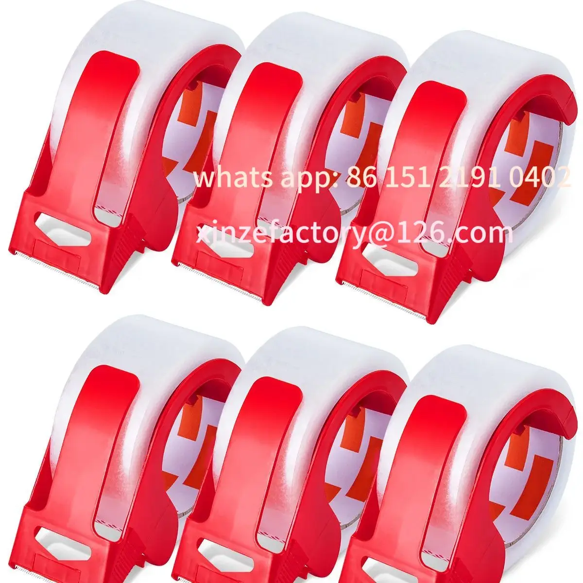 

Customizable 6 Rolls 59M Transparent Tape Paper Packaging Sealing Tape with 6pcs Dispenser for Box Moving Packing,