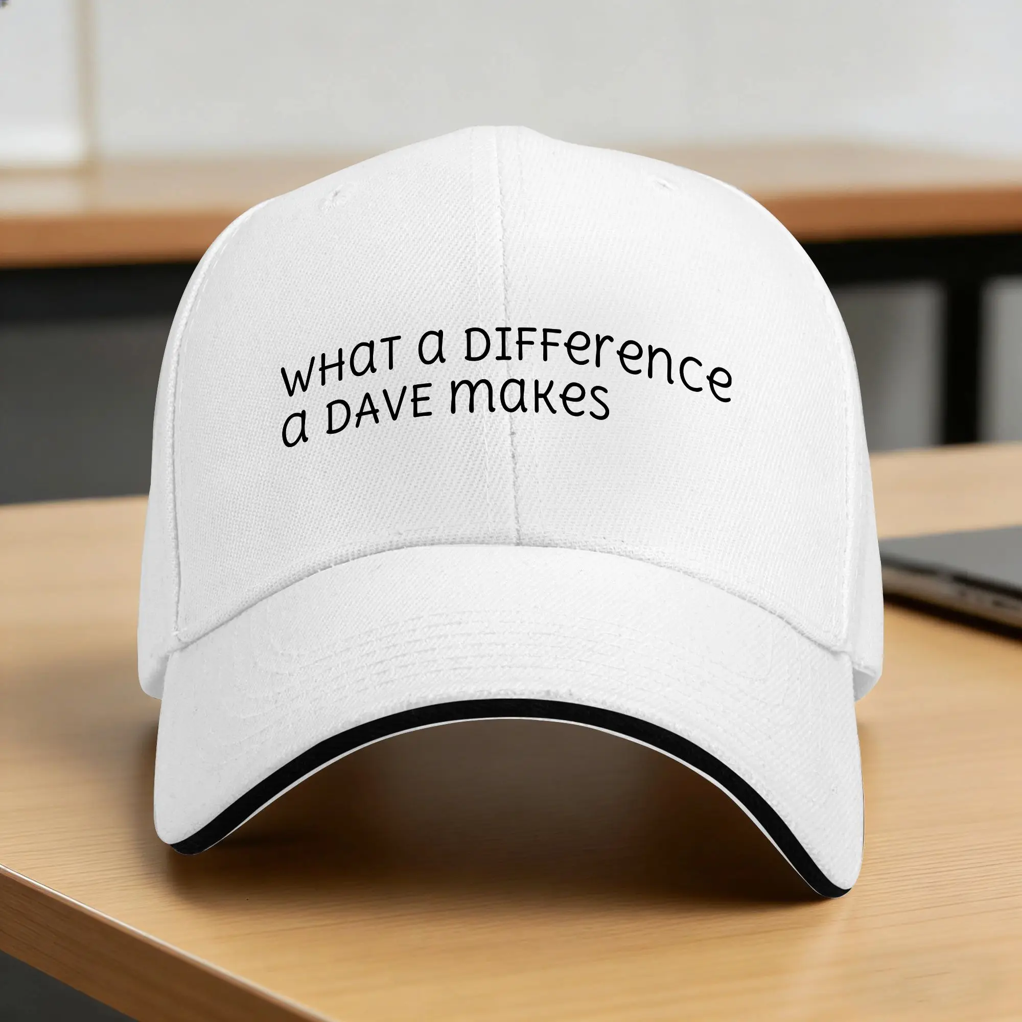 What A Difference A Dave Makes Baseball Cap  Couple Women Trucker Hat Summer Casual Hunting Camping Sun Visor Baseball Caps