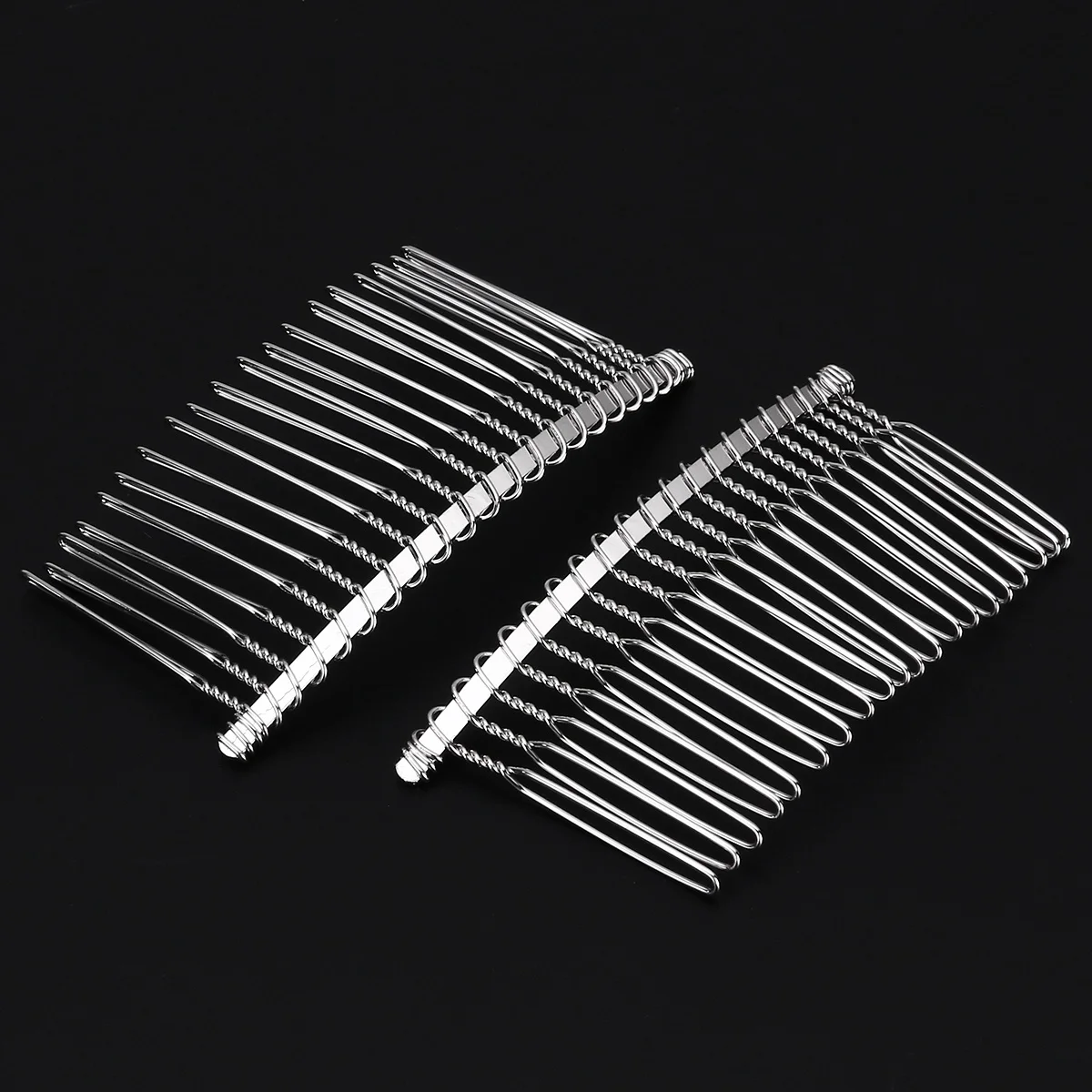 

3Pcs Metal Hair Comb 7.8cm 20 Teeth Silver Wire Clip for Bridal Veil Wedding Headpiece Millinery DIY Metal Hair Comb