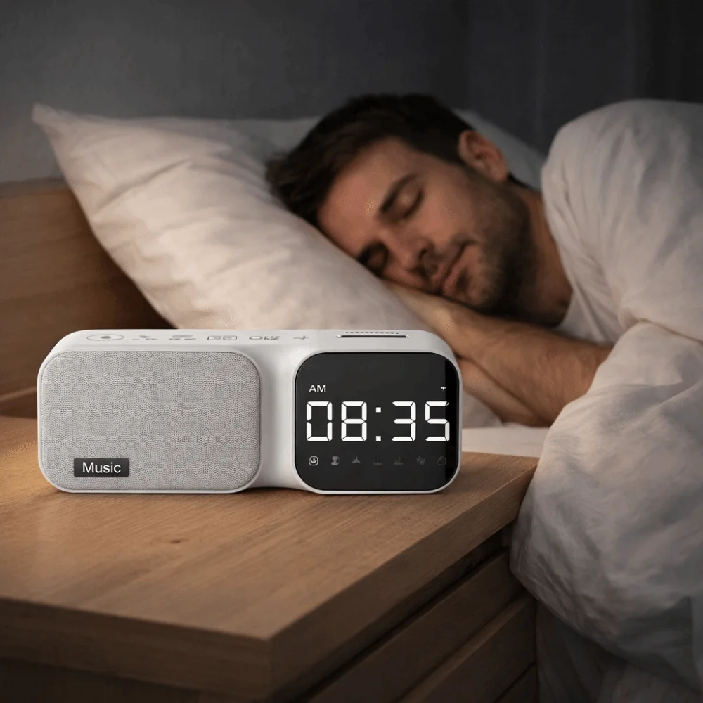 FM Radio Bluetooth Speaker Wireless High Fidelity White Noise Device HIFI Sound Stereo Sleep Aid Device Sleep Soothing