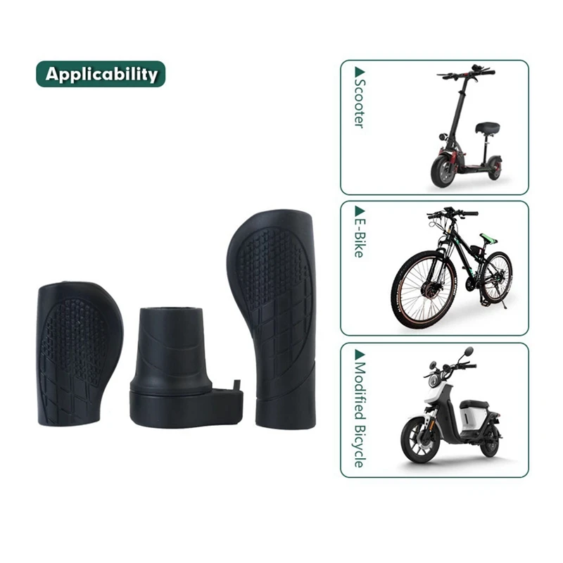 Half Turn Handle Throttle Waterproof Connector Black 12X9x7cm Bicycle Lithium Conversion Electric Bike Booster Accessories image 2