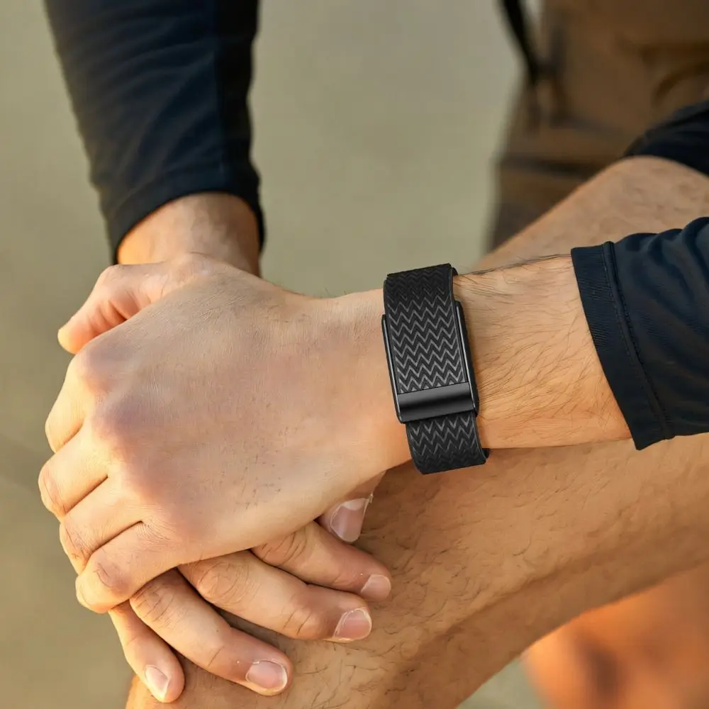 سوار لياقة بدنية من النايلون، حزام بديل مرن قابل للتنفس، سوار معصم رياضي محمول قابل للتعديل لـ Whoop 5.0 للنساء والرجال