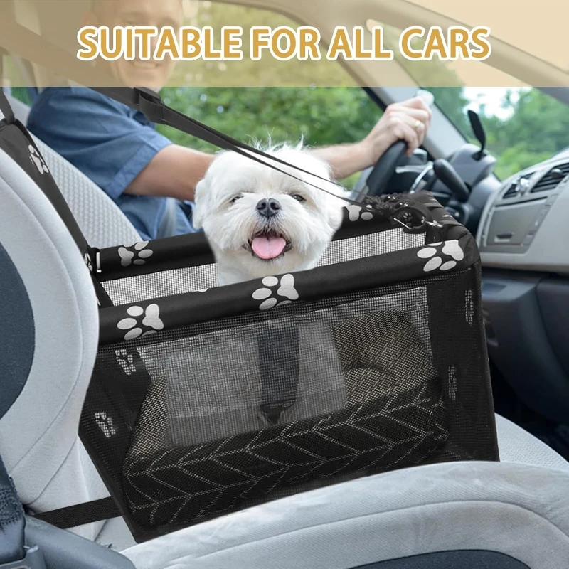 

Camping Dog Car Seat - Foldable for Small/Medium Dogs Quick Install & Easy Wipe Clean Breathable & Waterproof Travel Box