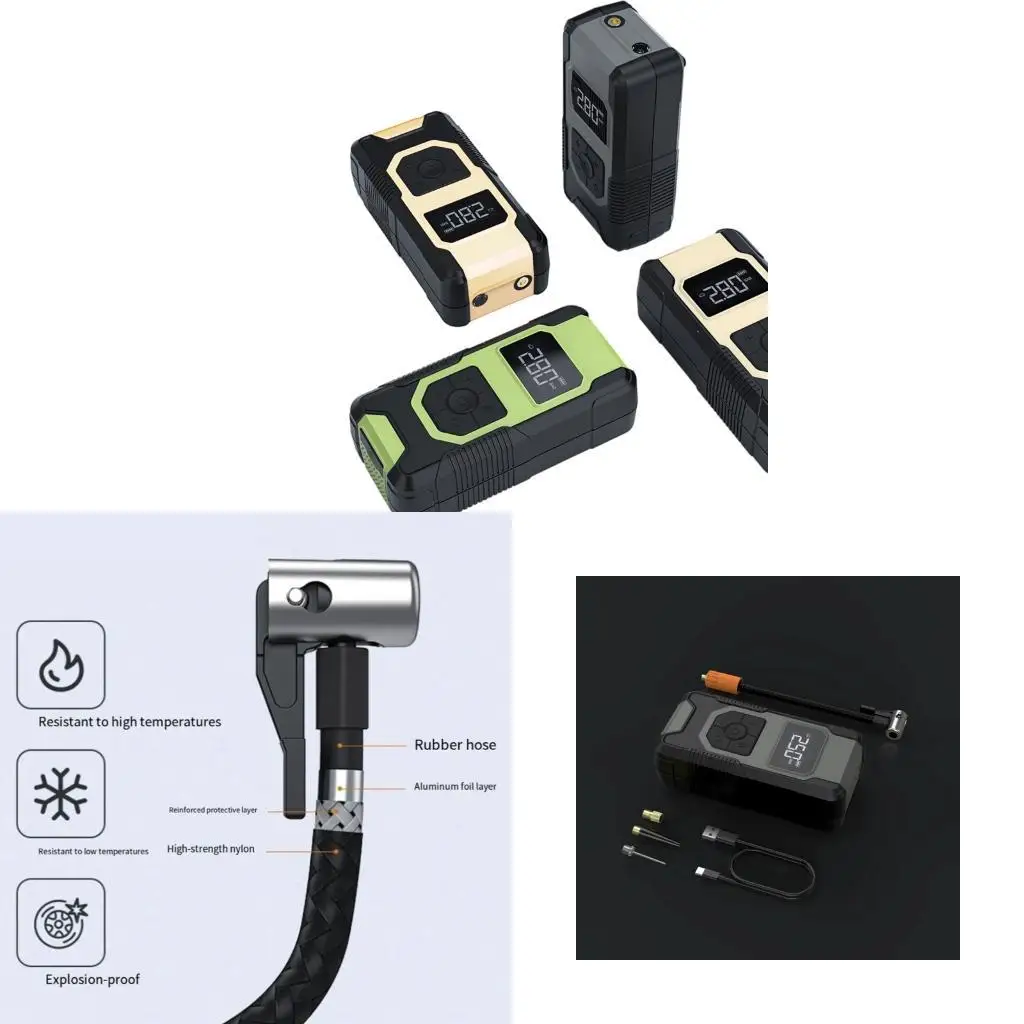 compresseur-d'air-gonfleur-pneu-polyvalent-pour-balles-velos-voiture-arret-automatique-portable