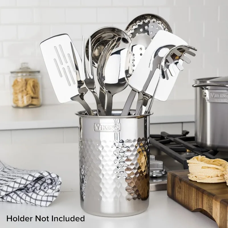 

Kitchen Utensils Set, 8 Piece Stainless Steel Cooking Utensil Set, Includes Spatulas
