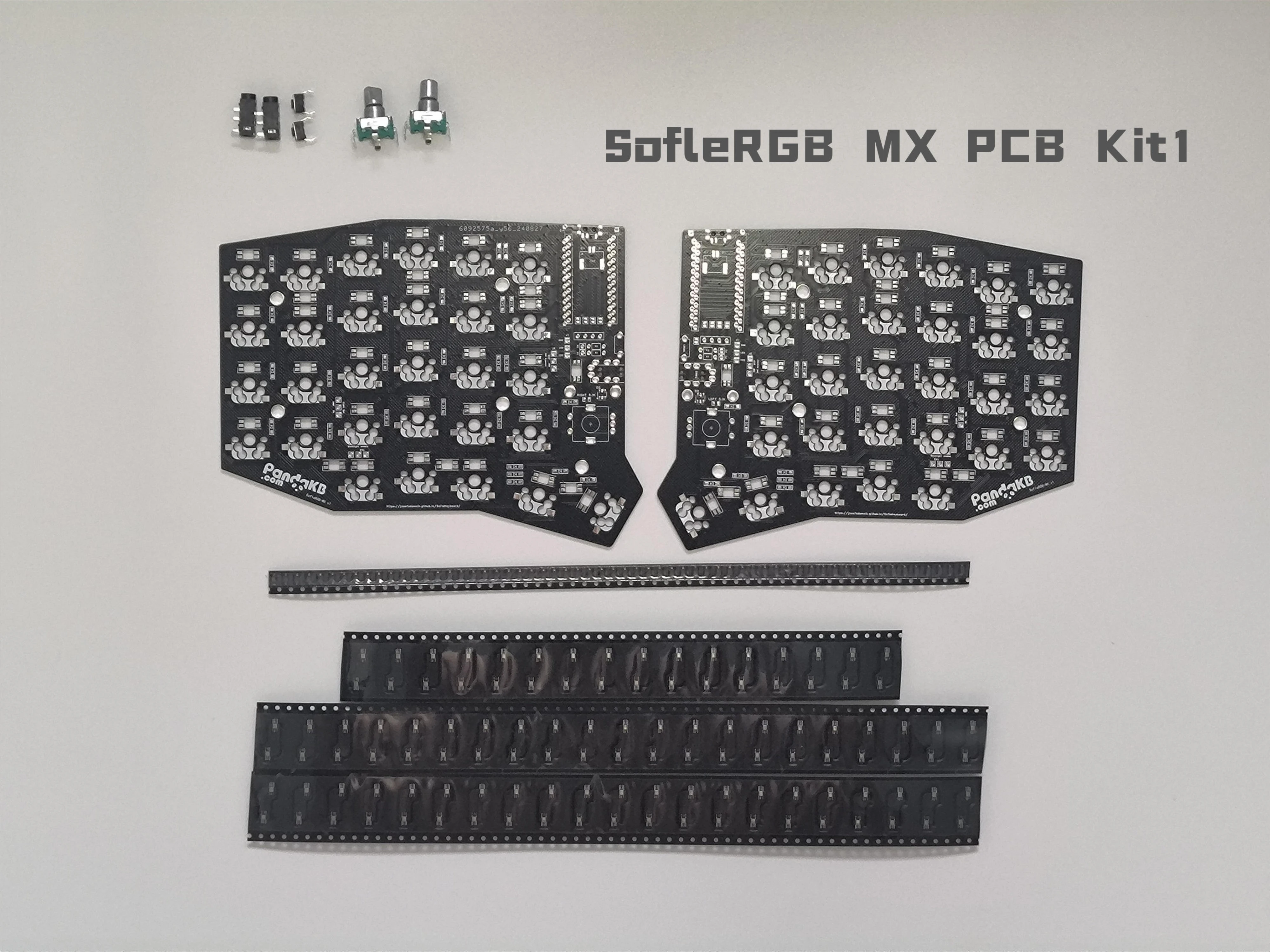 Personalizado Wired Kit Teclado Chifre, PCB, RGB Teclado Split sem fio, DIY Gamer Acessórios, Não Pré Construir