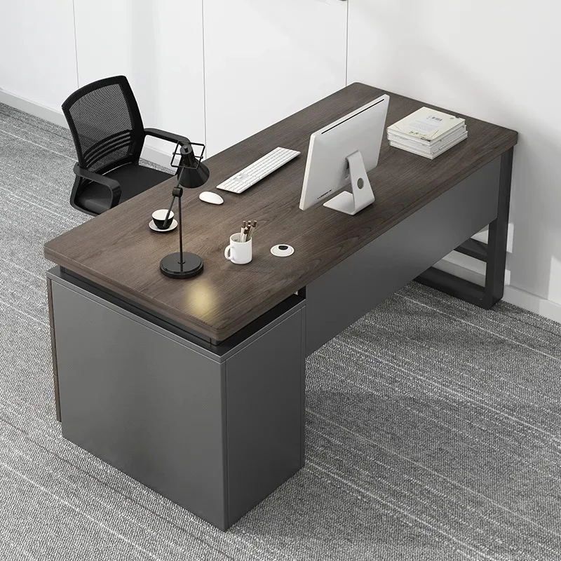 Desk staff simple modern single with lock table storage cabinet integrated workbench computer desk
