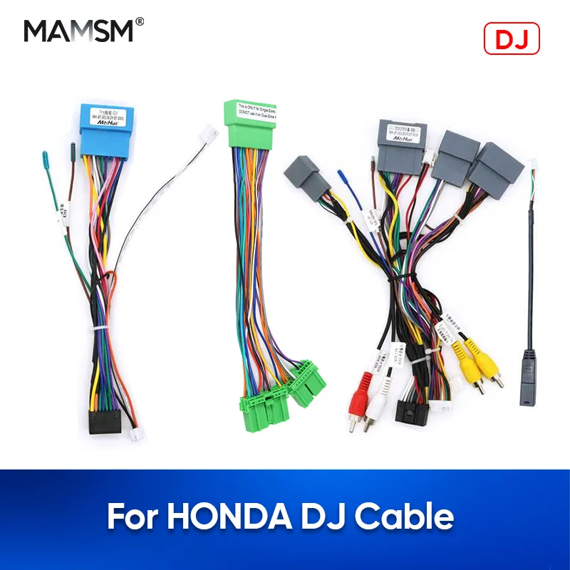 

MAMSM For HONDA ACCORD SPIRIOR Power Cable 16pin Audio Wiring Harness Car Android Stereo Player Frame Cable Canbus Box