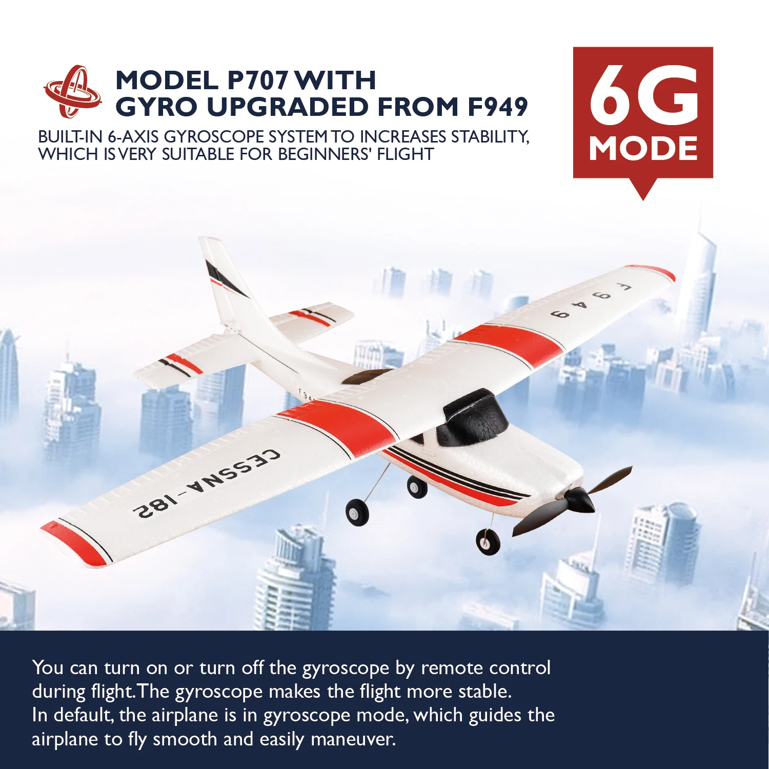 WLtoys F949 LCD Upgrade Version 2.4G 3Ch RC Airplane Fixed Wing Plane Outdoor Toys Drone RTF Digital Servo F949S With Gyroscope