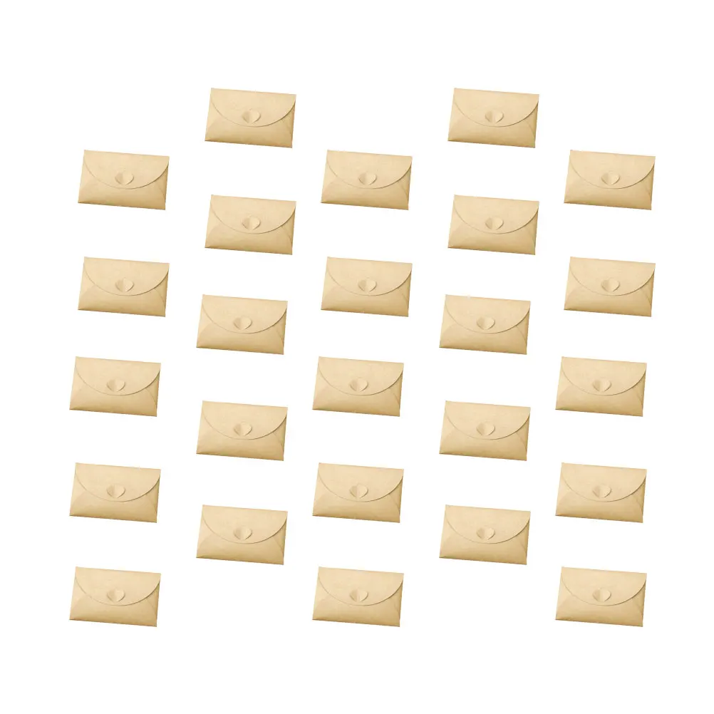 

100Pcs Ecofriendly Kraft Paper Envelopes Heart Clasp Holder for DIY Supplies Storage Gift Cards Postal Stamps 6x10cm