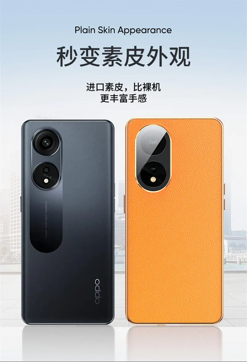 360 Full Protection Case for Oppo Reno 8T 5G CPH2505 Metal Bumper Clear Front Glass with Back PU Leather Cover for Reno8 T 5G