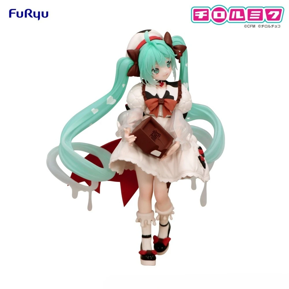 FuRyu Original In Stock Genuine Piapro Characters Hatsune Miku Tirol Chocolate Trio-Try-iT Figure Milk Ver. 18cm Model Toys Gift