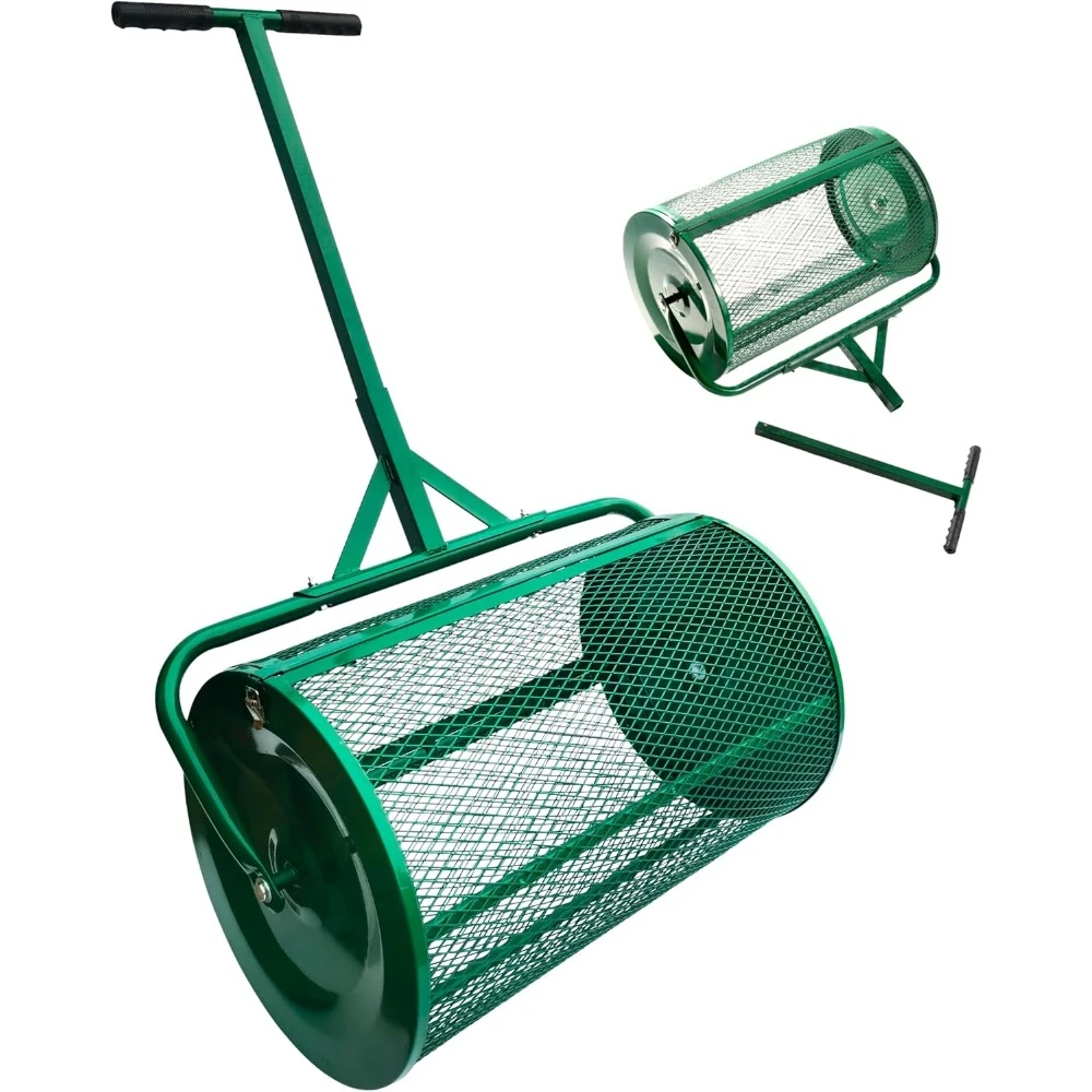 24" Metal Mesh Basket Spreader for Lawn, for Compost, Peat Moss, etc.