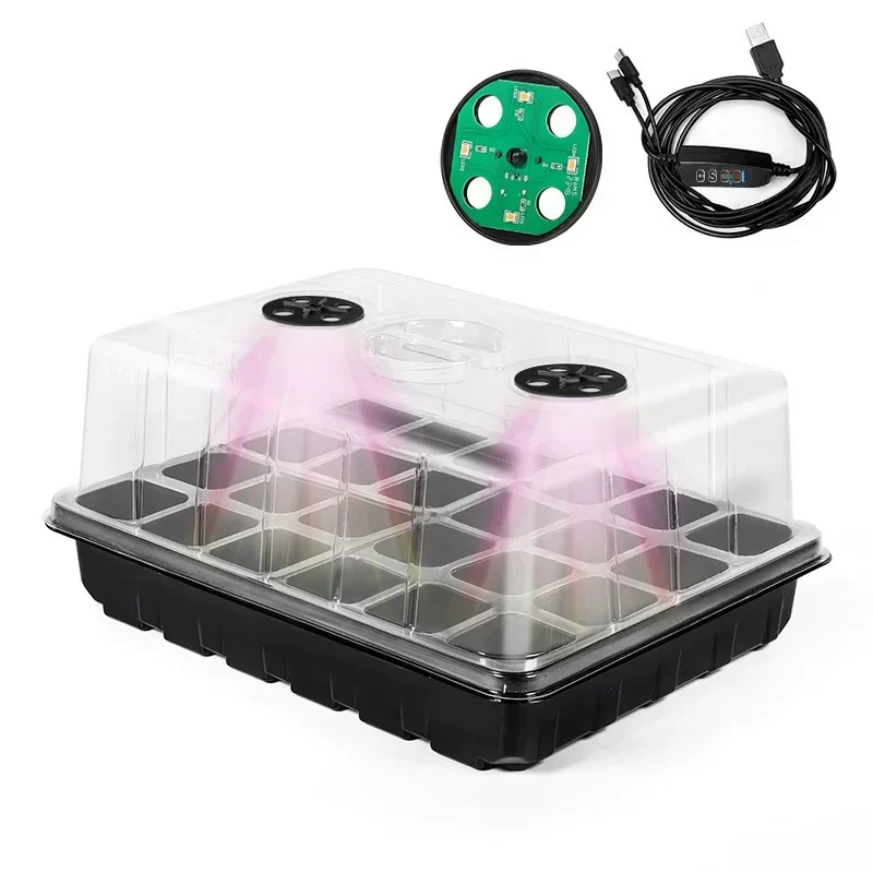 Large Gardening Seedling Tray, Germination Kit, 24/48-Cell Insulated Seedling Tray, Seedling Tray Sowing