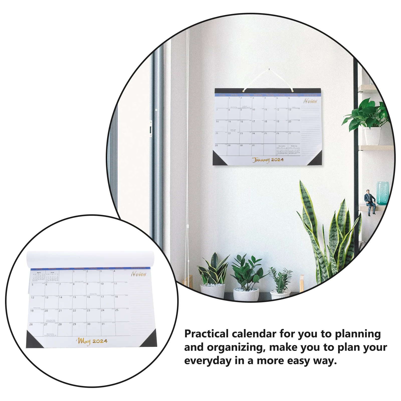 

Календарь-планировщик, английский настенный настольный календарь для спальни, плотная бумага, практичный, гладкий, для домашнего офиса, школы