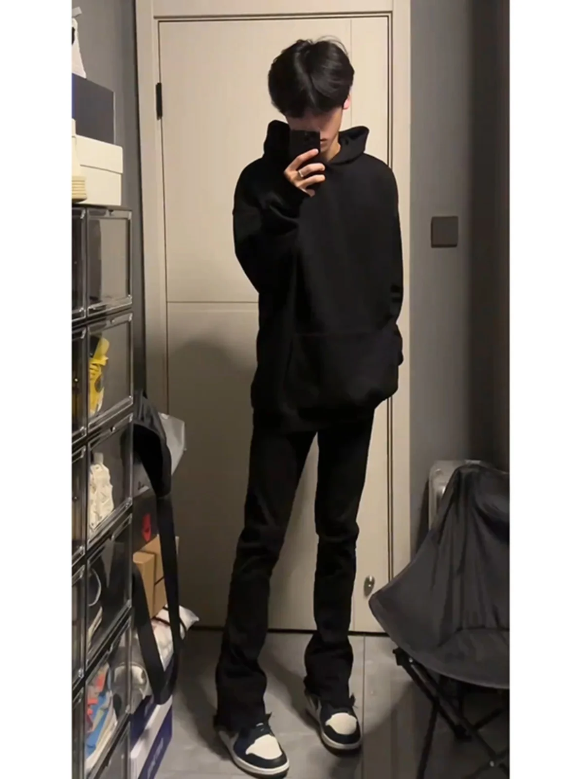 

Мужская толстовка American Sle Heavyweight Hoodie с усиленными плечами, модная, весенне-осенняя, повседневная, свободного кроя, из смесового хлопка и полиэстера