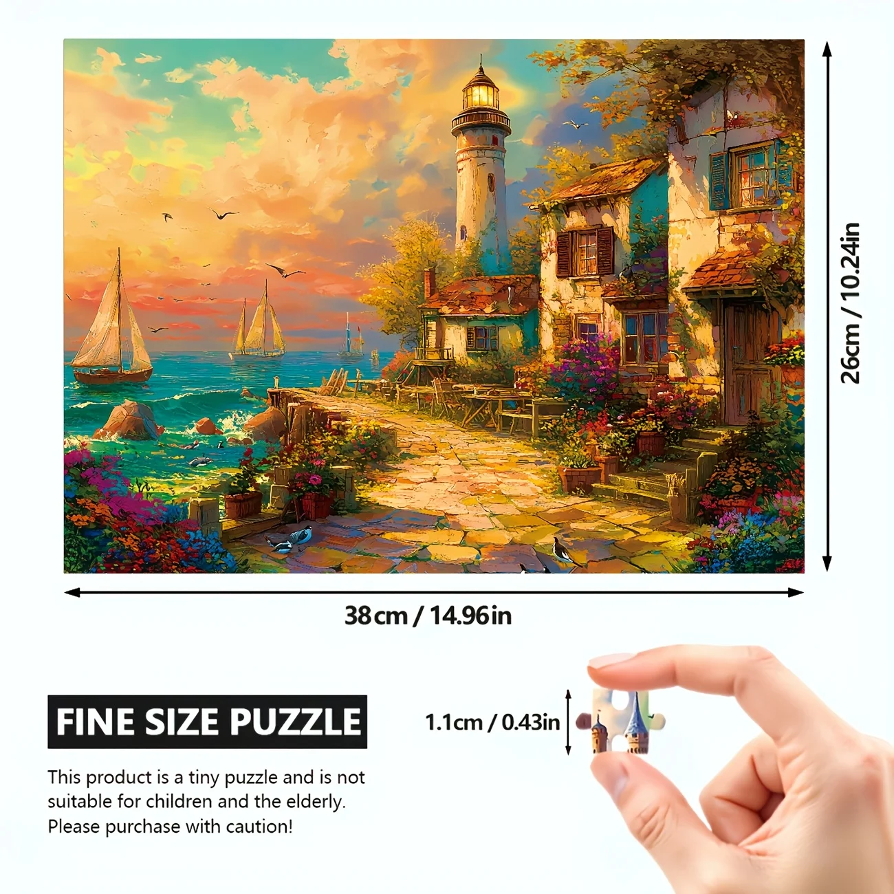 A High-Difficulty Lighthouse Puzzle | Portable, Expert-Level Challenge, Ideal for Festivals, Christmas, Birthdays, Home Decor