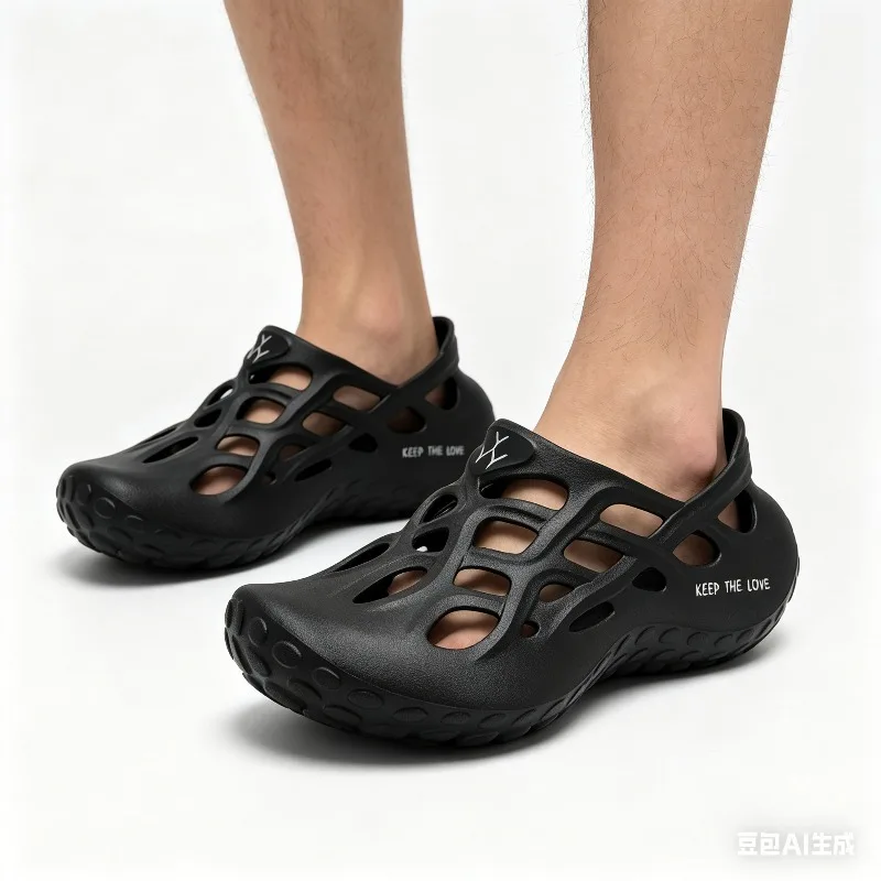 

Summer Men Sandals Light EVA Men's Casual Shoes Hole Shoes Clogs Lovers Home Garden Outdoor Male Beach Flat Slippers Big Size