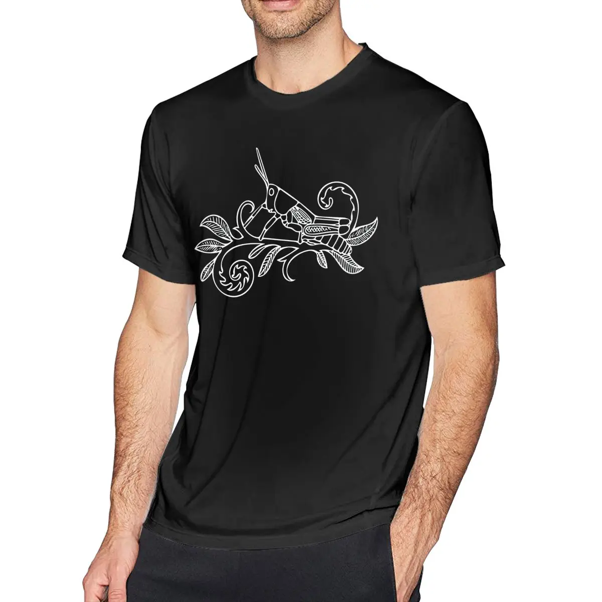 Bug T Shirt Grasshopper In White T-Shirt Short Sleeve Casual Tee Shirt 100 Cotton Cute Printed Mens 5x Tshirt