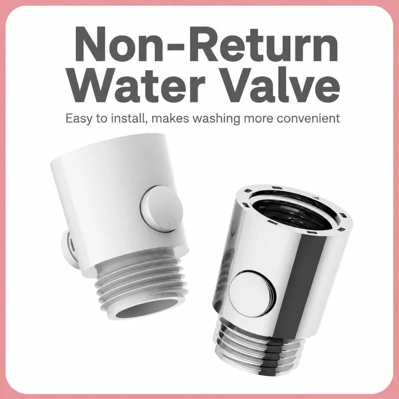 Inner Outer Thread Shower Stop Valve One Touch Water Shutoff Adapter Anti-leak Push Button Control Connector for Handheld Shower