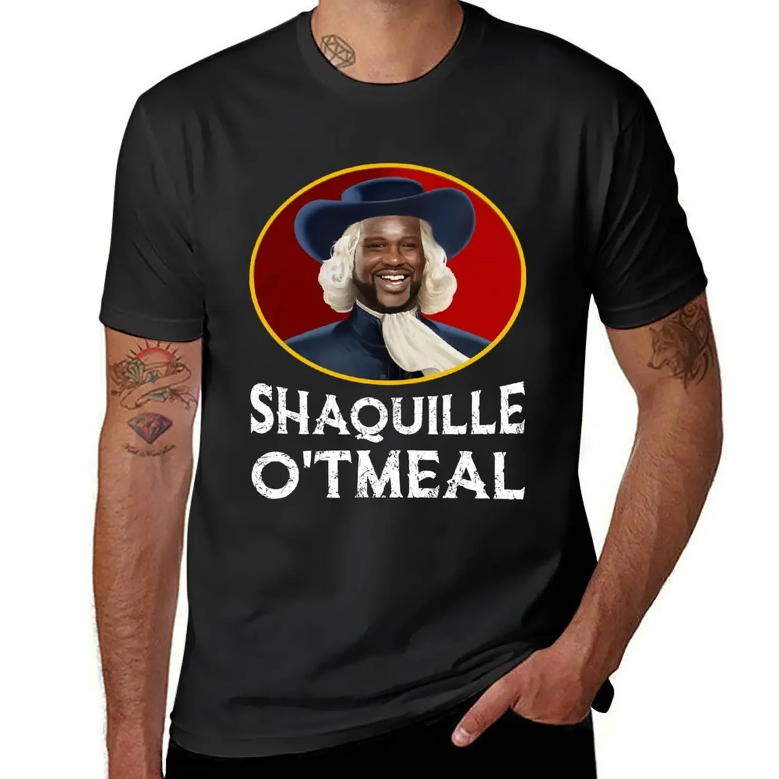 Shaquille camicia di farina d'avena divertente Shaquille O'tmeal t-Shirt blacks plus size magliette divertenti da uomo