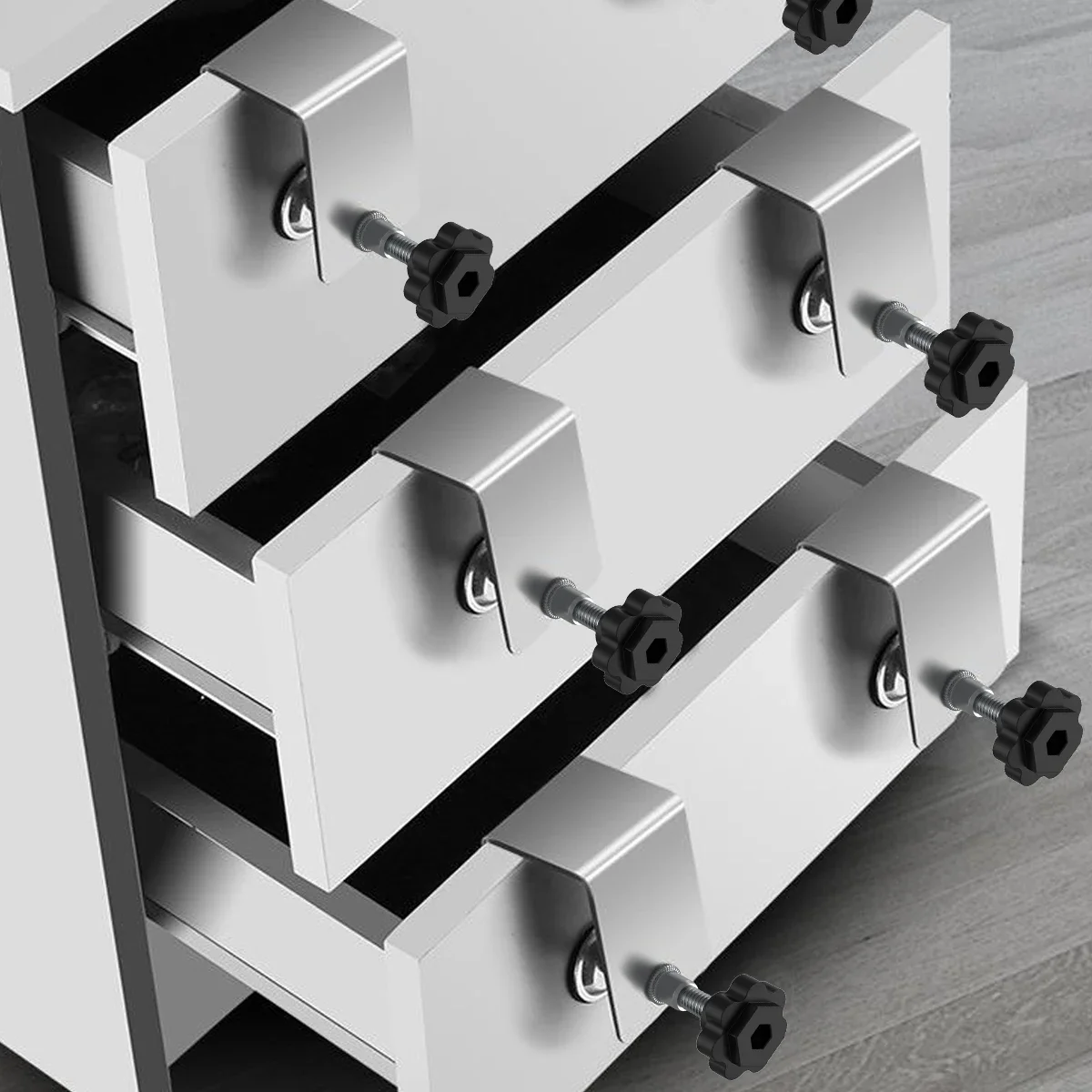 New Steel Drawer Front Installation Clamps Woodworking Jig Cabinet Tool Home Furniture Accessories Drawer Panel Clips Tools