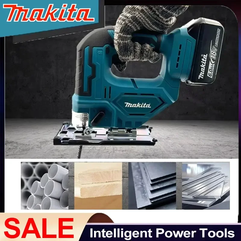 

Электрический бесщеточный лобзик Makita DJV182Z 340 Вт, портативный, для плотницких работ, с беспроводной рукояткой и пильным полотном