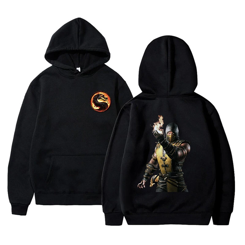 Mortal Kombat Hoodies Fighting Games Print Men Woman Fashion Y2K Hoodie Hooded Sweatshirts Pullovers Unisex Tracksuits Clothing