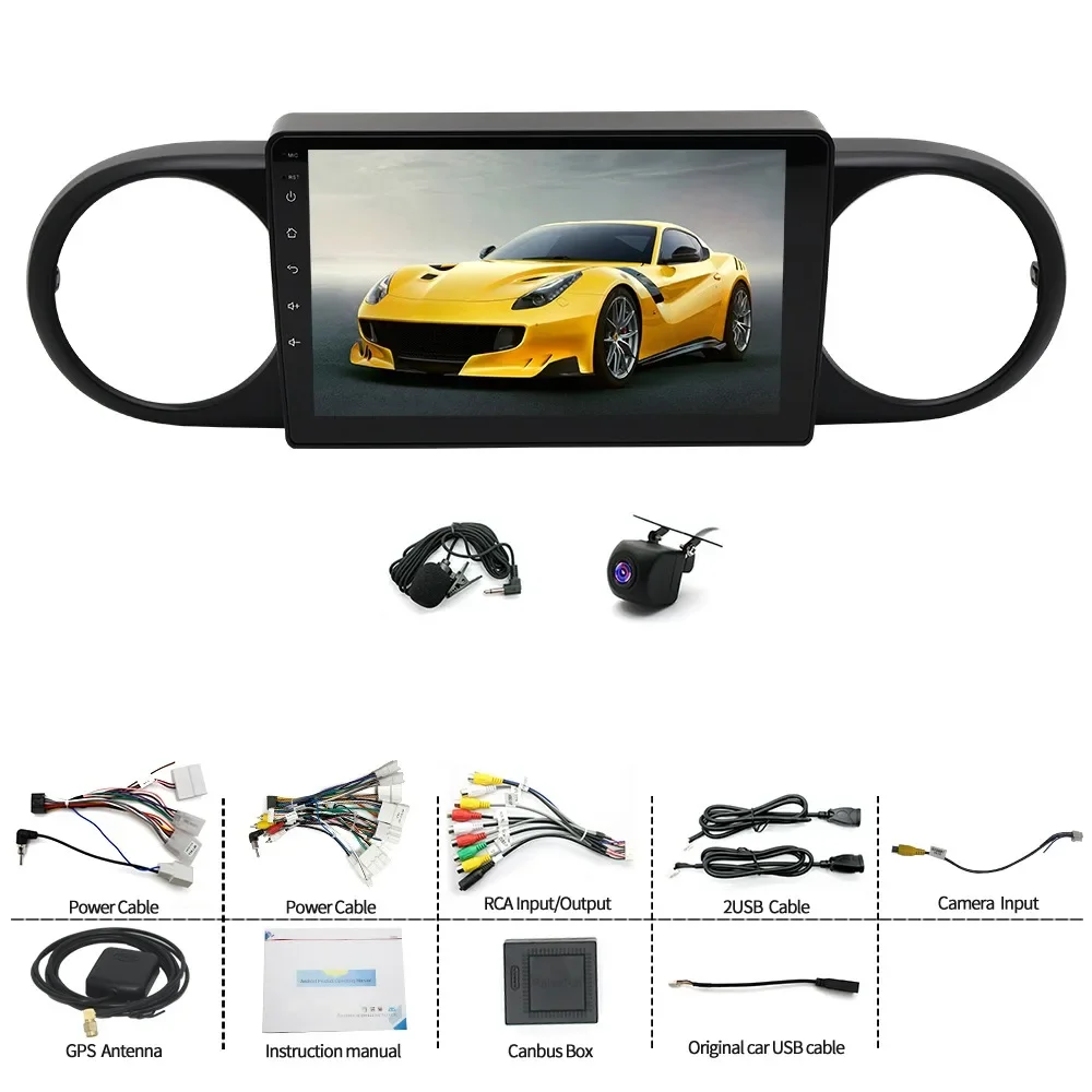 راديو سيارة ستيريو مناسب لسيارة Carplay Android Auto 9 بوصة أندرويد 15 Navi WiFi SWC شاشة مقسمة FM/RDS 2 + 64G لـ Scion XB 2008-2015