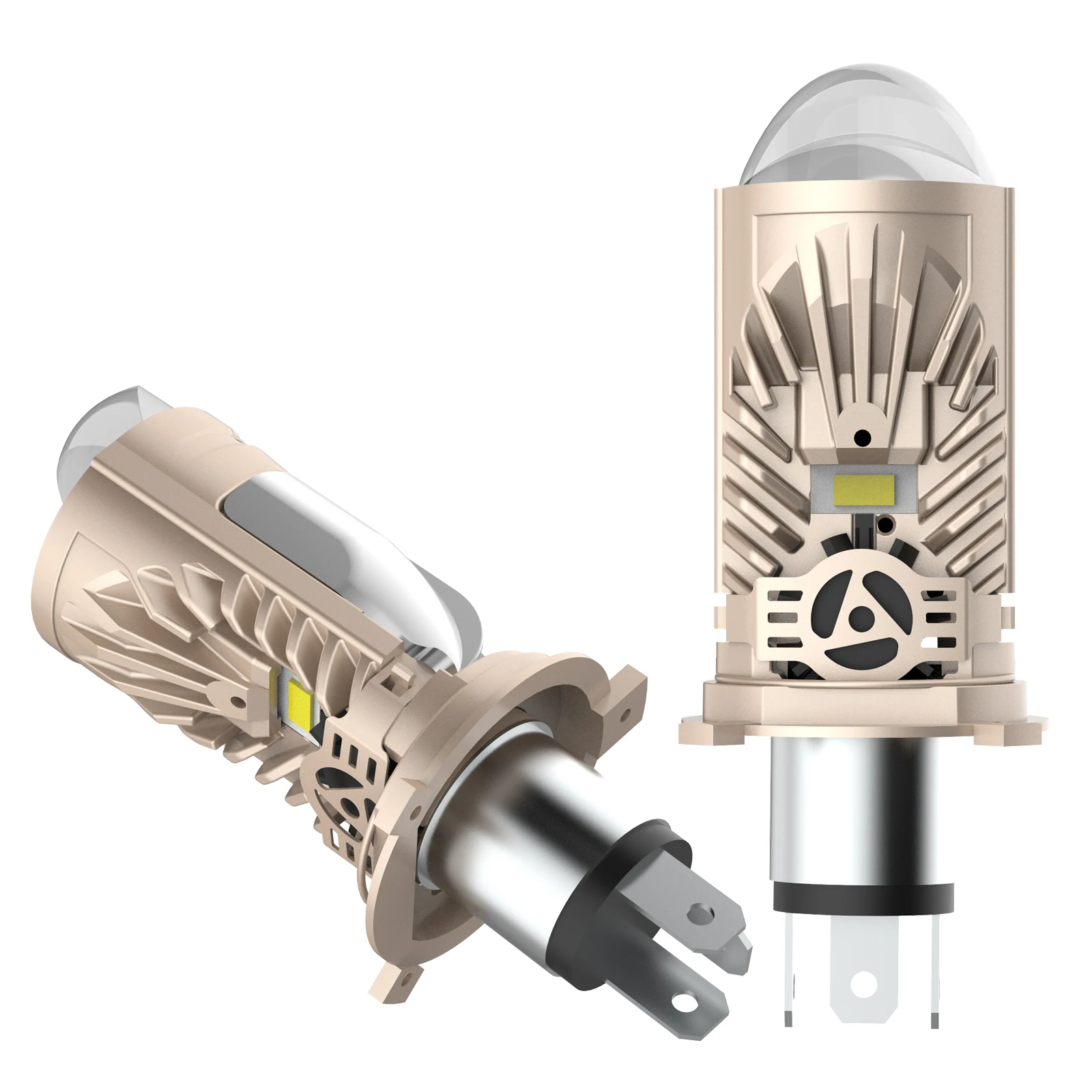

150W H4 Led Mini Projector Lens 6000K High/Low Beam H4 Turbo Car LED Bulb CSP Chips Plug and Play 2PCS