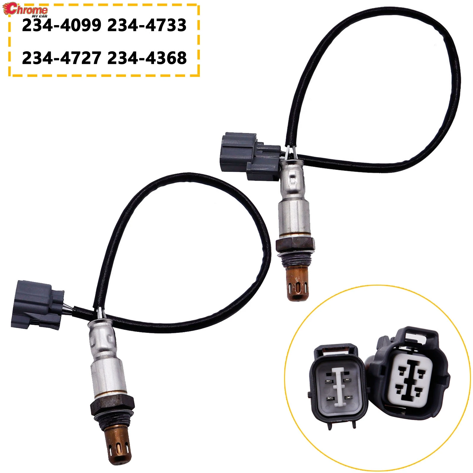 

2Pcs Oxygen O2 Sensor Upstream Downstream Front & Rear For Honda Accord Civic 2001 2002-2005 1.7L D17A7 Engine 4 Wires 234-4368