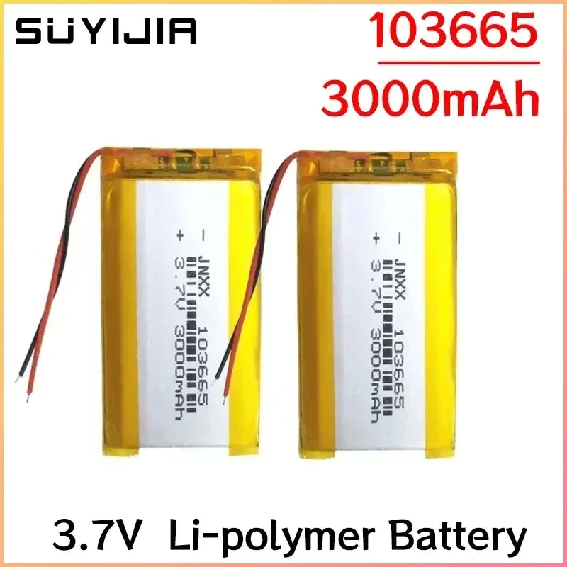 103665 3.7V 3000mAh Rechargeable Lithium Polymer Battery for Medical Backup Tablets Suitable for Medical Backup Tablets, Drones