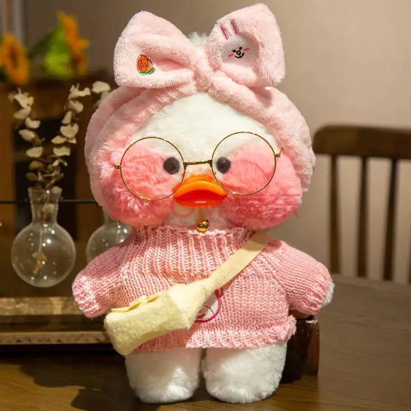 Ropa Kawaii para Lafanfan Duck, accesorios Lalafanfan, ropa de 30cm, gafas de pato de peluche de 20cm, ropa de muñeca de felpa para niños, regalos