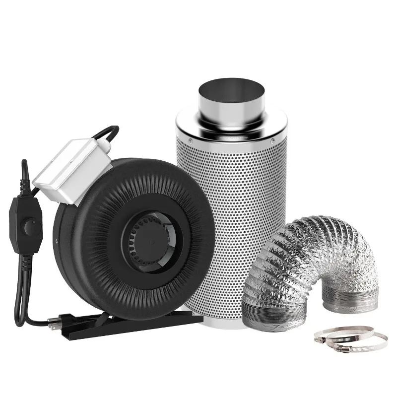 

4'' 6'' 8'' 10'' exhaust fan activated carbon filter air duct for indoor grow tent complete with rope hanger hose clamp