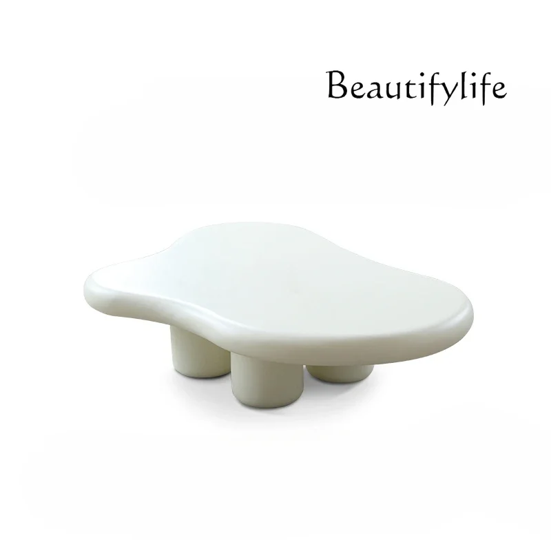 

Nordic high-end cloud coffee table French light luxury designer creative wabi-sabi coffee table