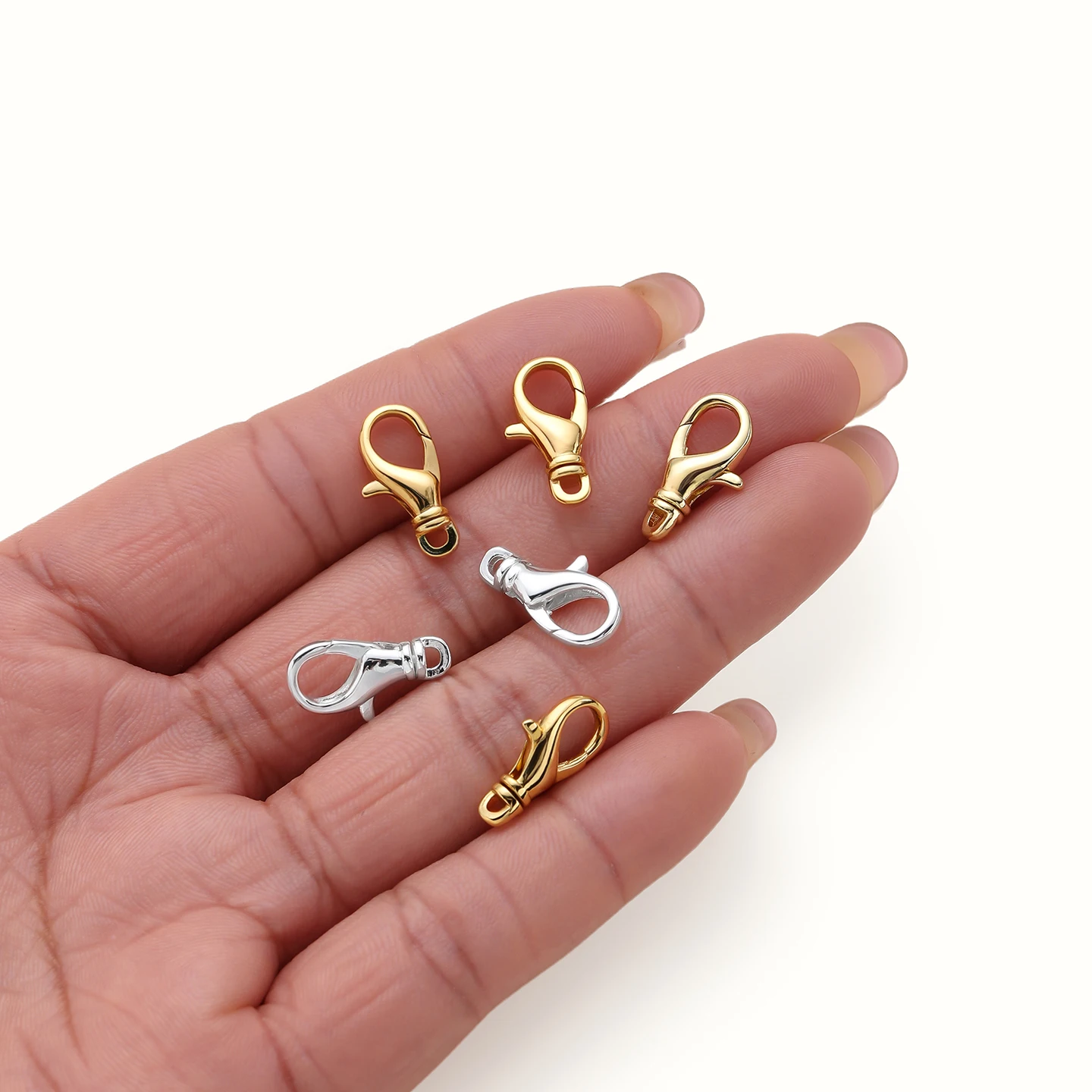 2Pcs 14/18K Gold Rotating Lobster Clasps For Bracelets Necklaces DIY Hooks Chain Closure Accessories For Jewelry Making Findings - view 5