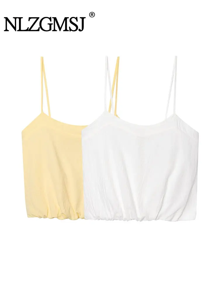 

Summer Strap Top Solid Sexy Backless Short Tops For Women Fashion Sleeveless Crop Top Woman Elegant Casual Tops