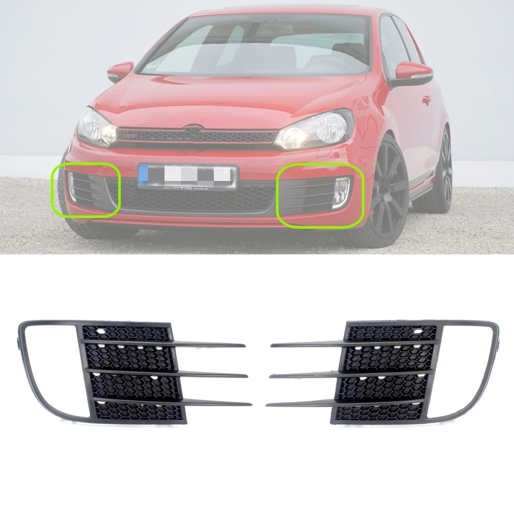 

For VW Golf 6 GTI 2009 2010 2011 2012 2013 Front Bumper Fog Lamp Light Grille Cover Trim 5K0853665C;5K0853666C