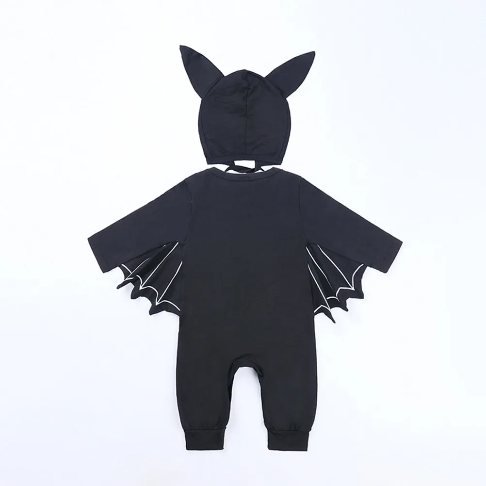 Breathable Cotton Baby Jumpsuit Bat Animal Design Hoodie Romper for Newborn Toddler Casual Wear Holiday Party Camping