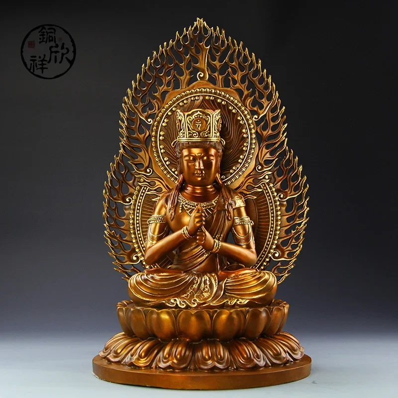 

Tibetan Buddhism Copper Tathagata Sakyamuni Buddha Statue with Back Light High Quality Buddha Sculpture