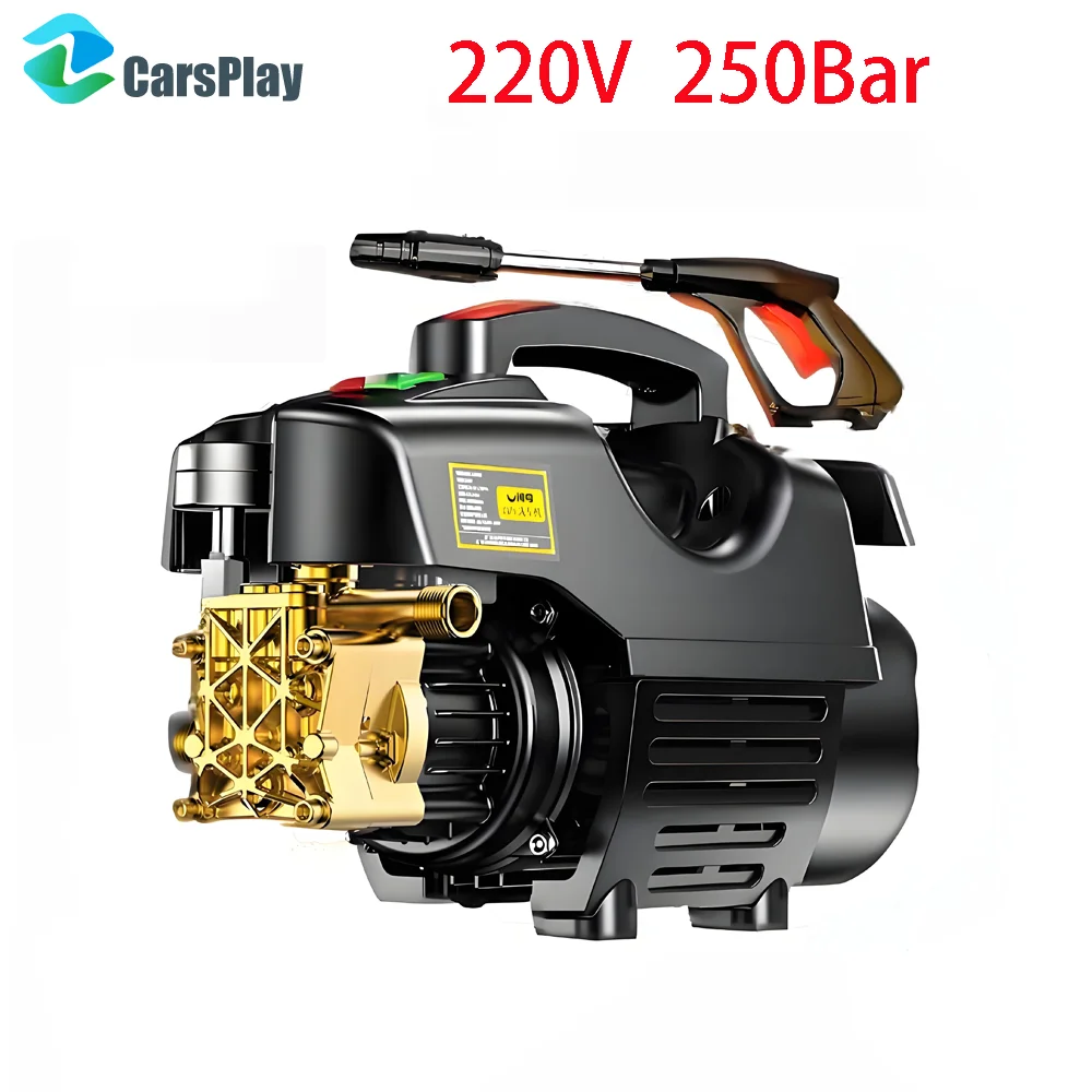 

220V Portable High-Pressure Washer 250Bar Powerful Rapid Water Output for Home Garden Cleaning Machine