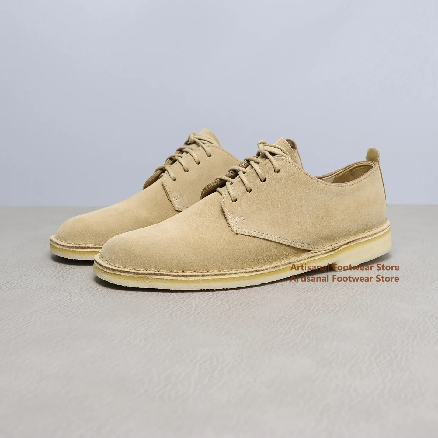 

Low Top Suede Cowhide Men's Shoes Flat Lace-Up Desert Boots Soft Leather Driving Shoes Handmade Shoe Designer Men's Shoes